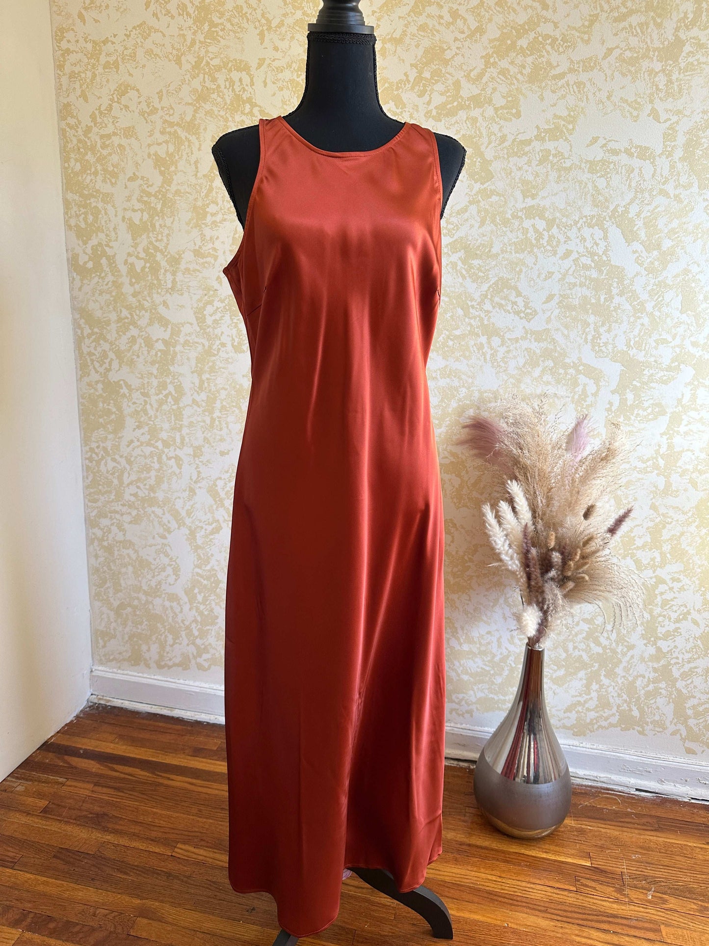 Chantal Racer Neck Long Slit Dress