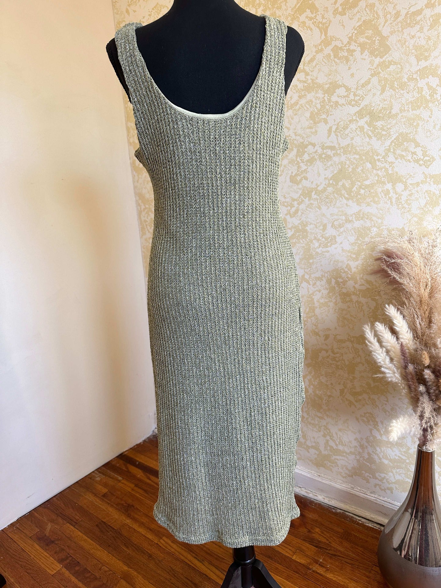 May Textured Sleeveless Midi Dress