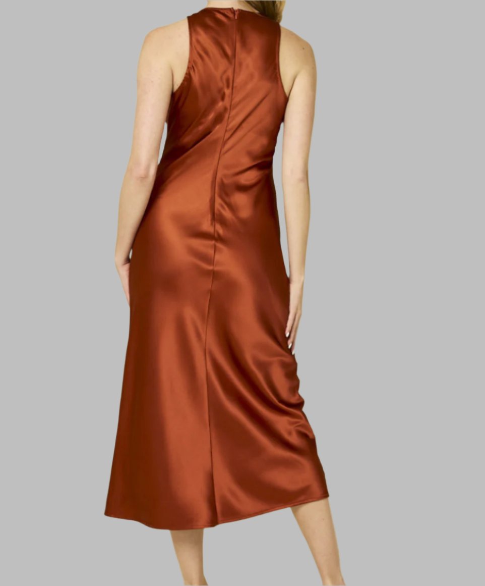Chantal Racer Neck Long Slit Dress