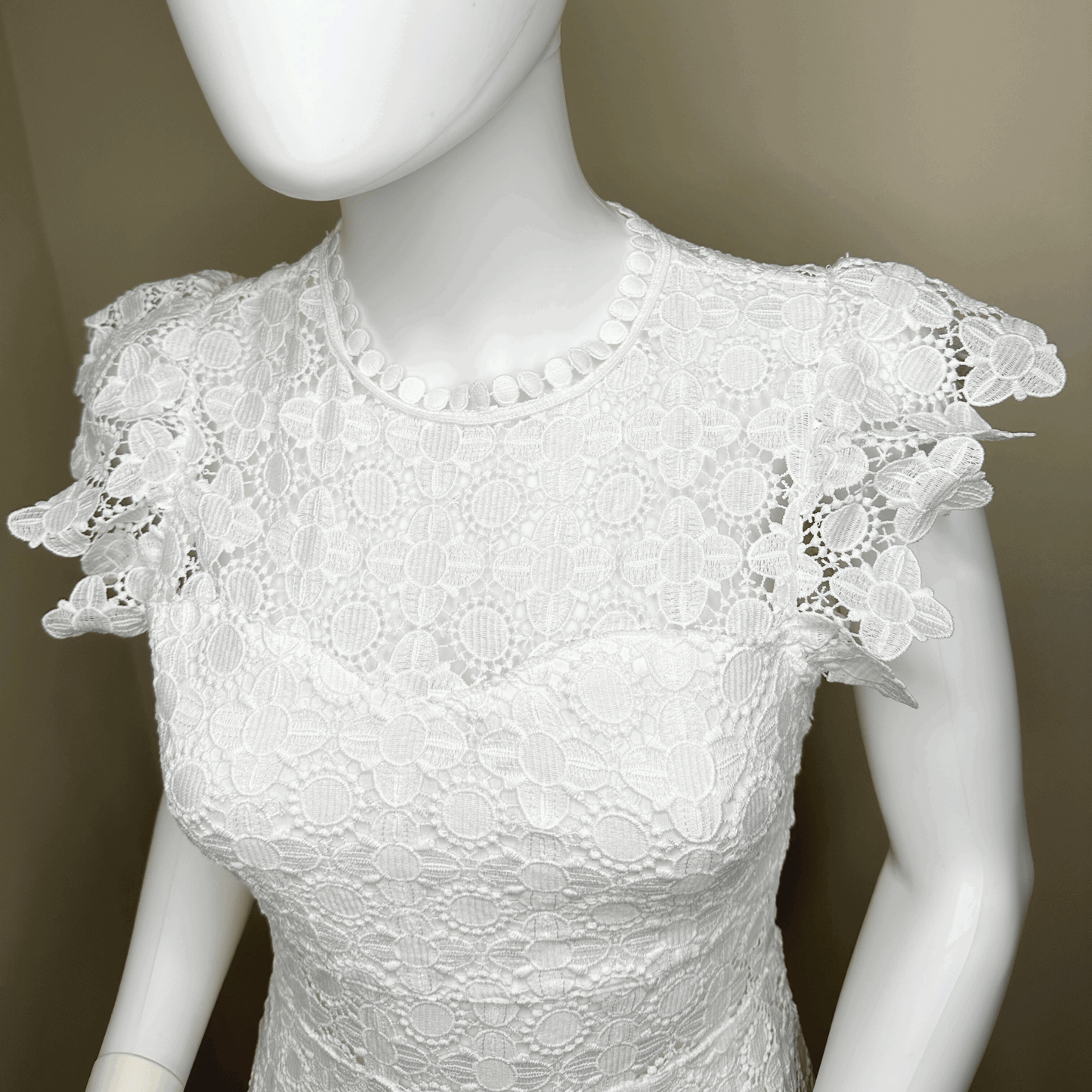 Lace Ruffle Midi Dress